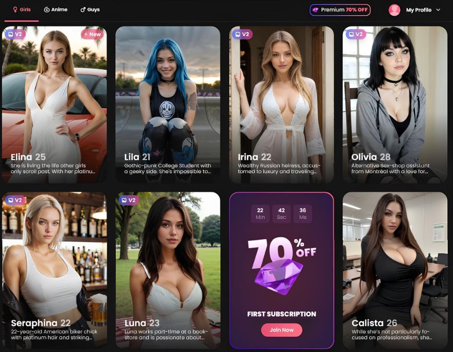 Candy.ai selezione fidanzata personale