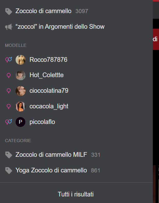 zoccolo di cammello o camel toe